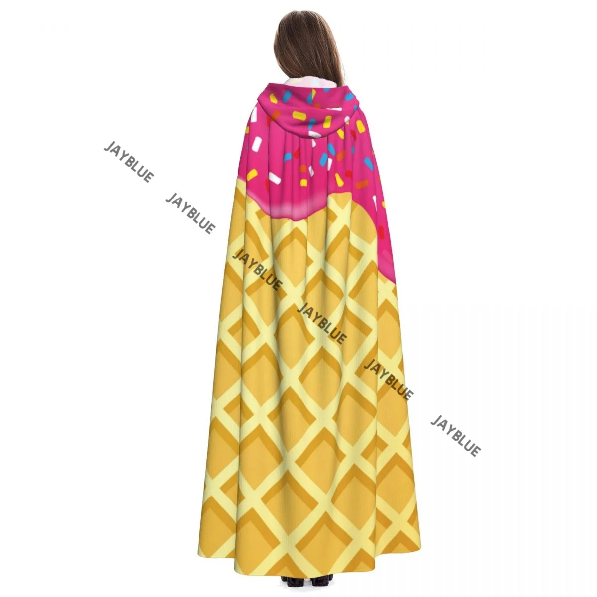 Плащ с капюшоном унисекс плащ клубничное мороженое расплавленным и топкой