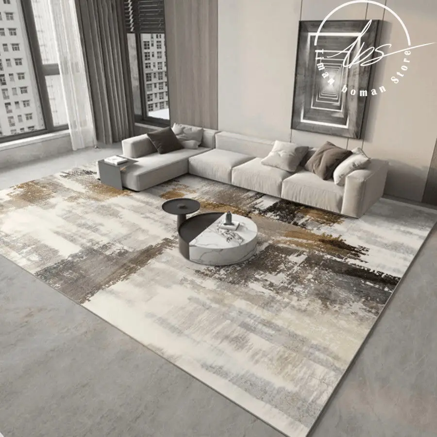 modern abstract carpet home decor leisure rug non slip anti fouling living room sofa coffee table mat simple ink bedroom carpets free global shipping