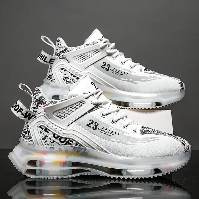 

Мужские повседневные туфли, модные повседневные спортивные туфли с высоким верхом, легкие Нескользящие туфли, удобные цветные туфли, 2023