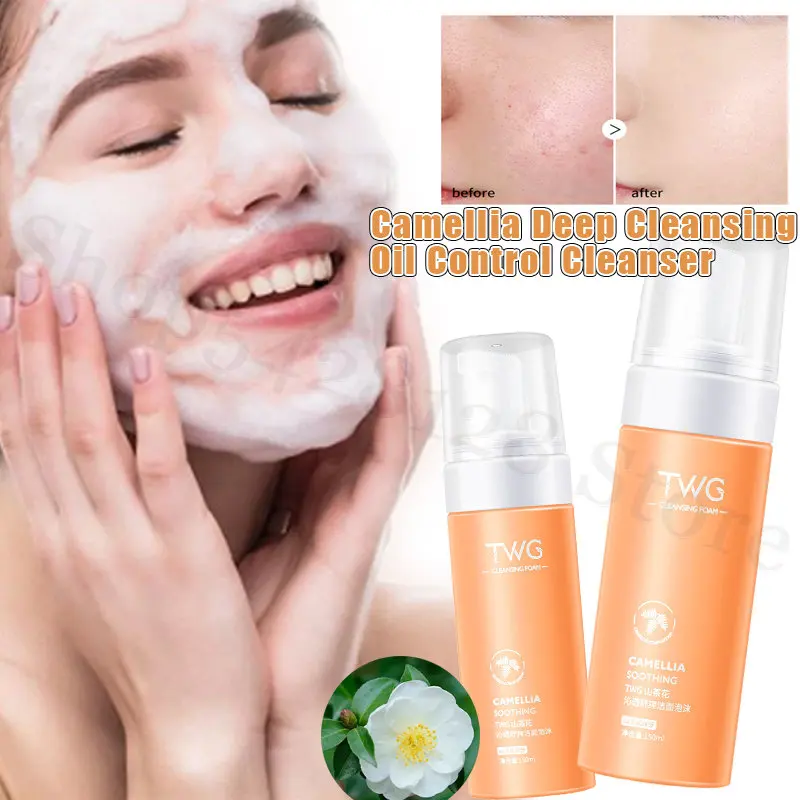 

Camellia Amino Acid Cleansing Mousse Deep Cleansing Skin Shrinks Pores Oil Control Gentle Moisturizing Foam Cleanser