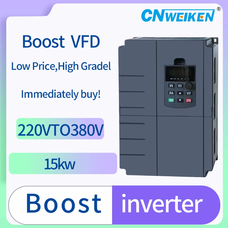 15-30 кВт 1PH 220 В вход 3PH 380 выход Boost VFD преобразователь с регулируемой частотой для