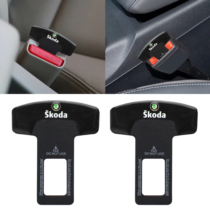 

1/2pcs Car Seat Belt Clip Metal Safety Belts Protector Buckle Gadgets for Skoda Rapid Kamiq Scala Kodiaq VRS Octavia Accessories