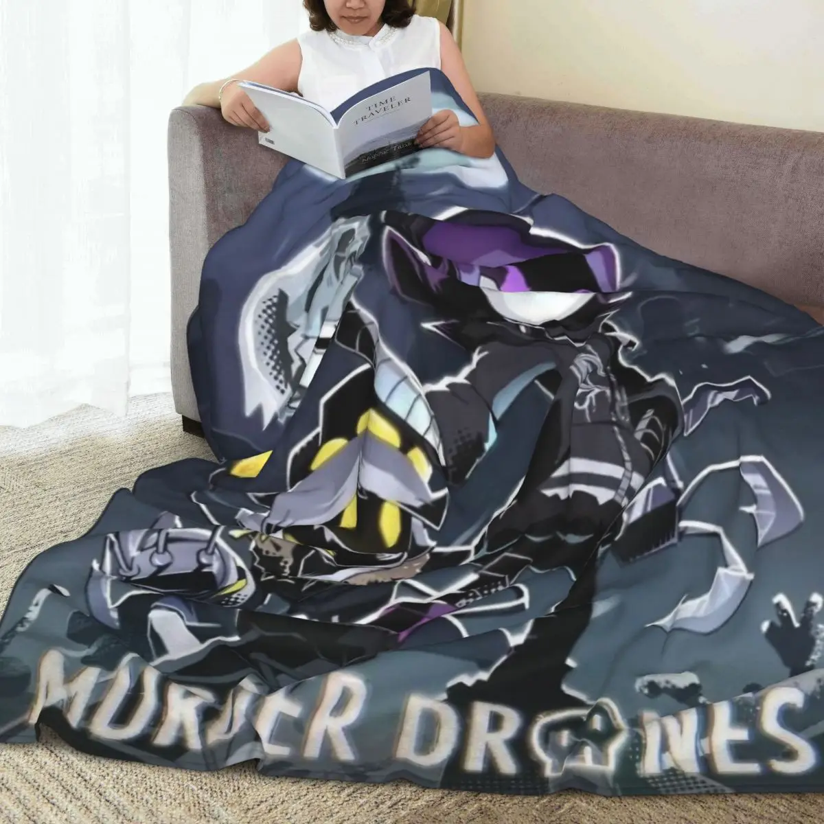 Вязаное одеяло Robot Murder Drones V бархатное Uzi швейцар ужасы супер мягкие пледы для