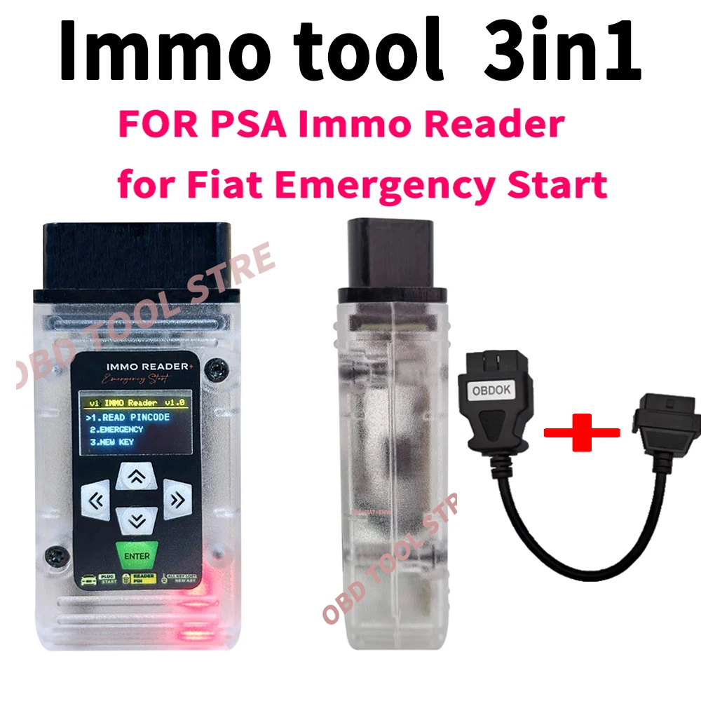 Аварийный запуск для FIAT ДЛЯ PSA Immo Reader 3in1 BMW Plug and Play Обновление версии 1.1 Force
