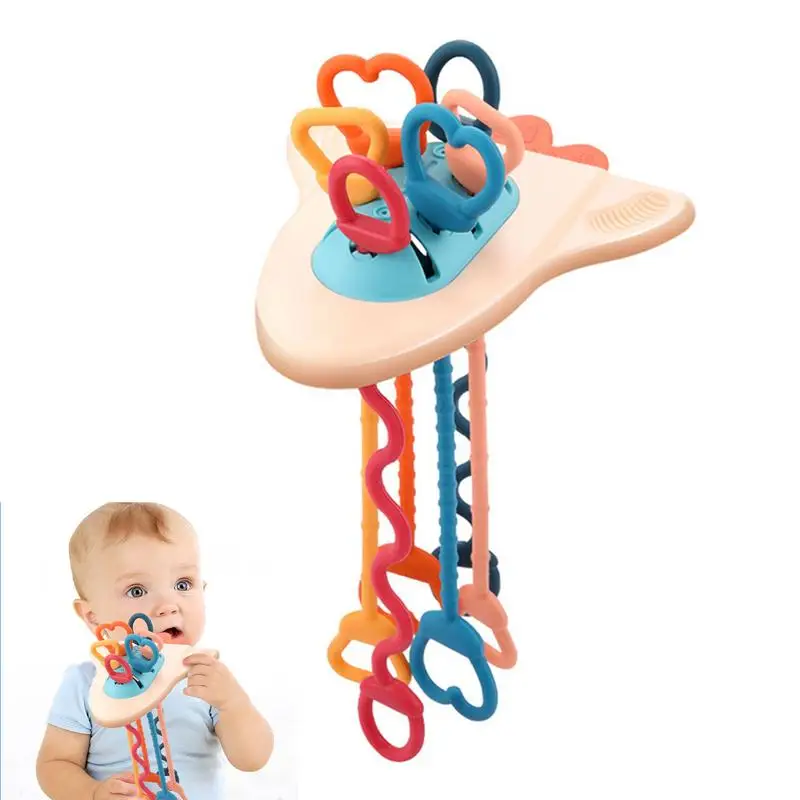 

Силиконовая игрушка Монтессори, силиконовая тянущаяся струна, игрушки, пищевой силикон, тянущаяся струна, игрушка для активного отдыха, тянущаяся струна и штабелируемые игрушки для