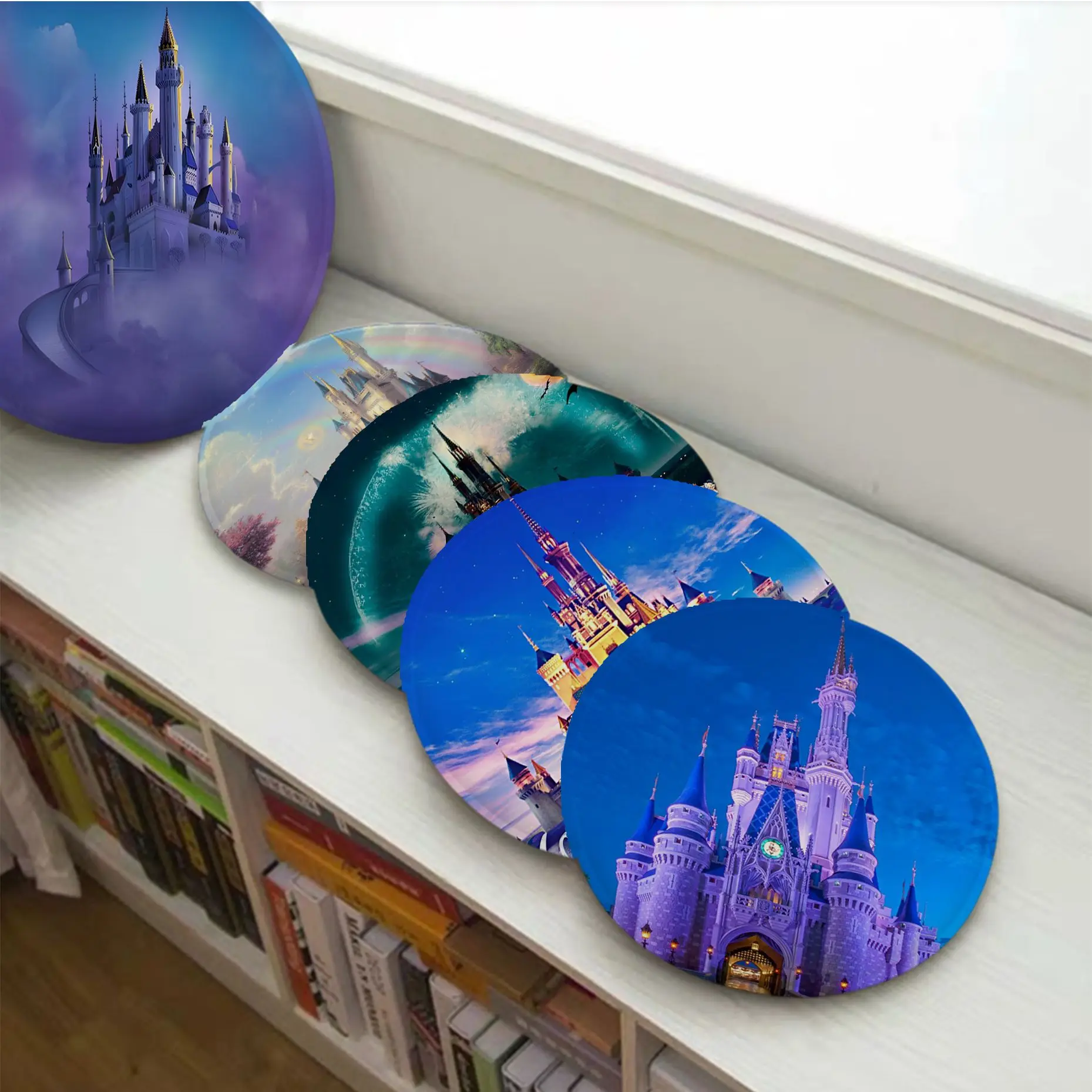 

Disney Castle Four Seasons Chair Mat Soft Pad Seat Cushion For Dining Patio Home Office Indoor Outdoor Garden Sofa Cushion