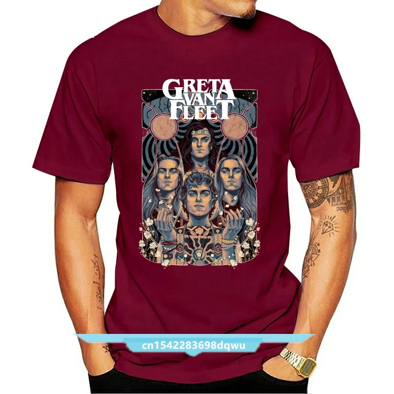 

Greta Van Fleet March of the Peaceful Army Tour 2020 Men's T-Shirt Size S-XXL Men Adult Slim Fit T Shirt S-XXxl