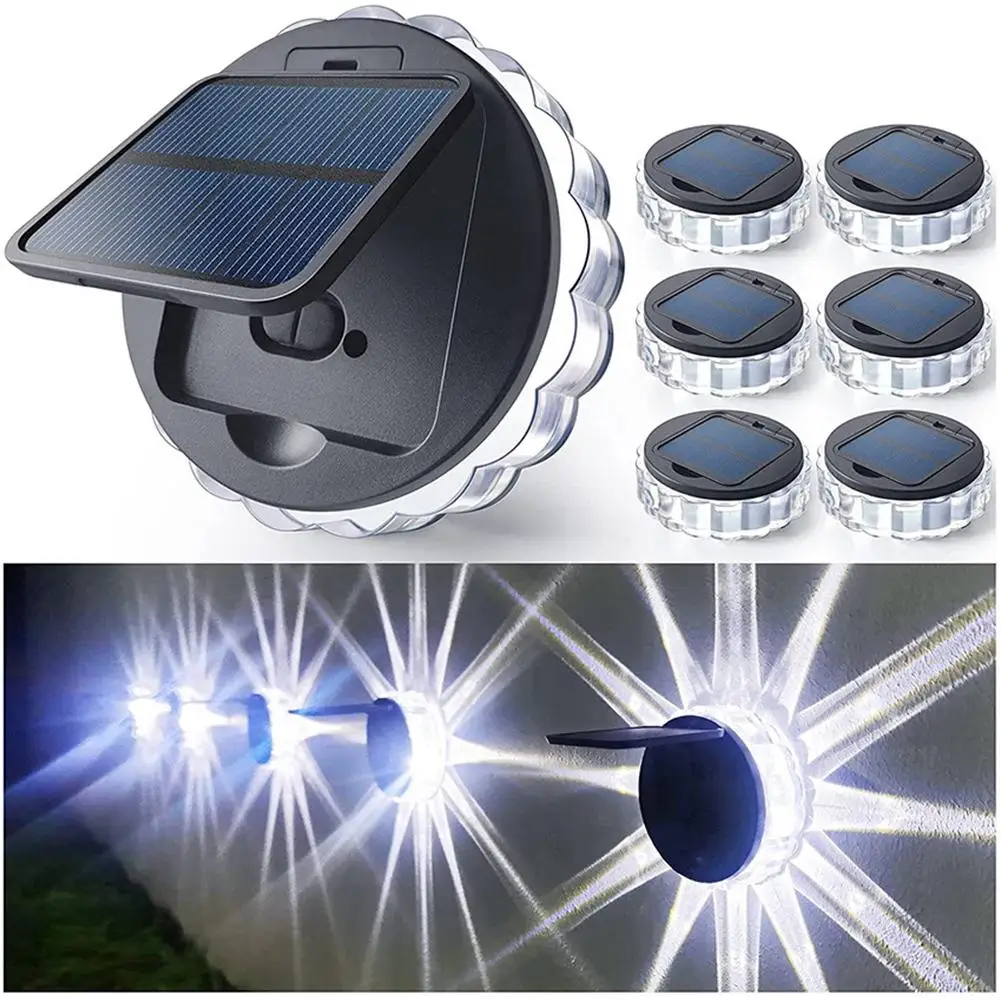 

Solar Deck Lights Outdoor Solar Wall Lamp Led Decorative Lighting for Step Fence Porch Walkway Pathway Garden Lighting 3 Modes