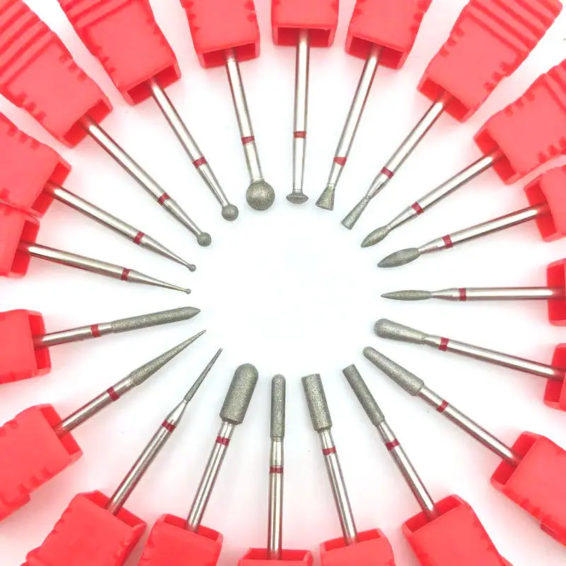 

23 Types diamond nail drill bit nail manicure table ony clean nail safety bit nail drill machine accessories remove skin tools