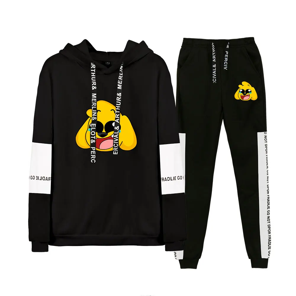 

2022 New Mikecrack Merch 2D Print Two Piece Set Women/Men Hoodies+Long Pants Pullover Unisex Harajuku Suit