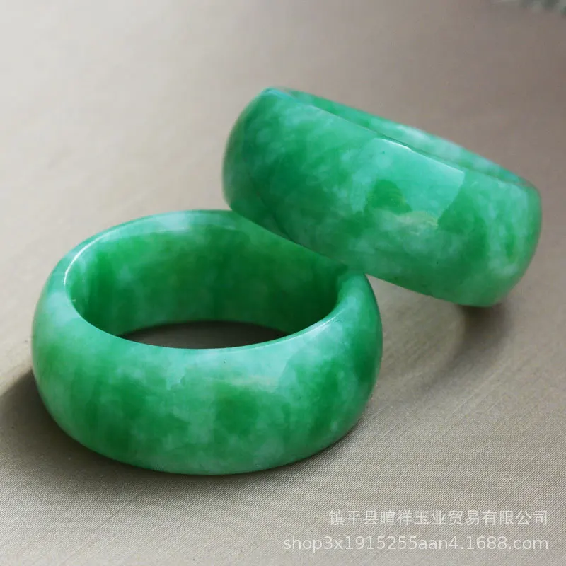 

Natural Green Jade Ring Men Women Fine Jewelry Genuine Emerald Myanmar Jadeite Rings Lucky Amulet For Girlfriend Mom Gifts
