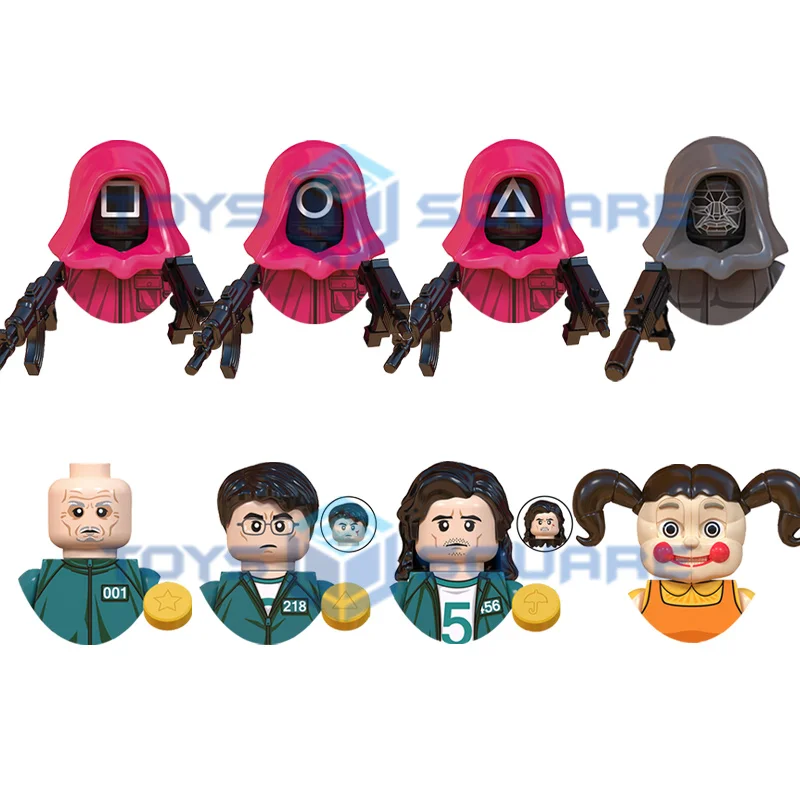 

Игрок «Менеджер кальмара» 123, Игрушечная модель марионетки, строительные блоки кубики, набор MOC, подарки, игрушки