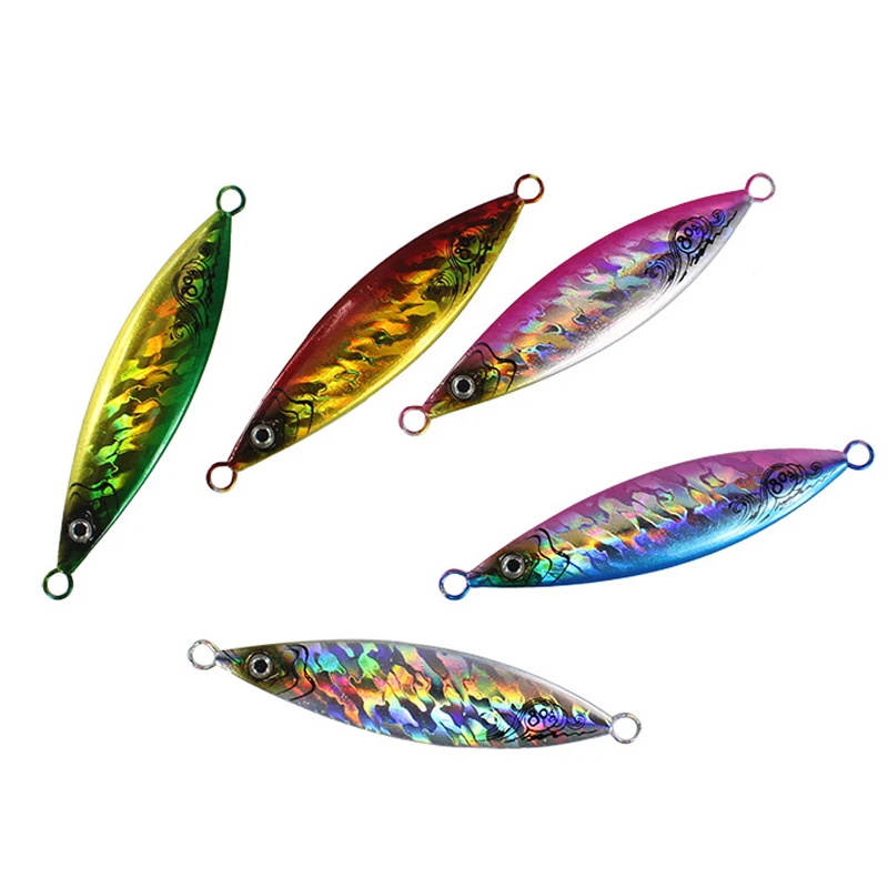 

1pcs Fishing Ocean Boat Rock Beach Slow Jig Metal Jigbait 20/40/60/80/100/150g Trolling Spoon Lure Sea Fishing Tackle