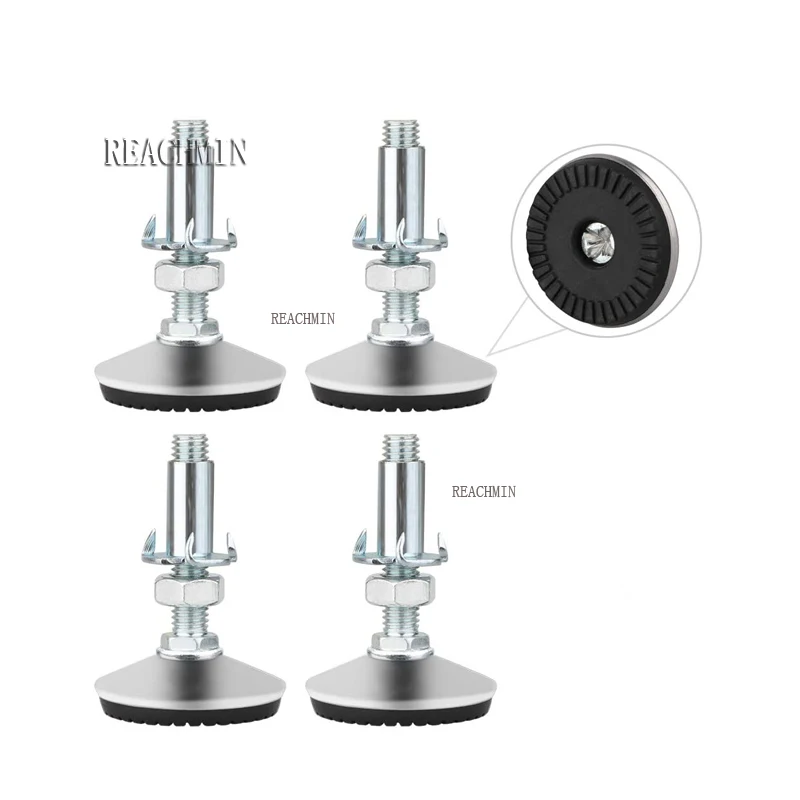 

4Pcs/Set Adjustable Leveling Feet,with T Nut Bolt 50mm Furniture Foot For Cabinet Restaurant Table Chair Self Levelers