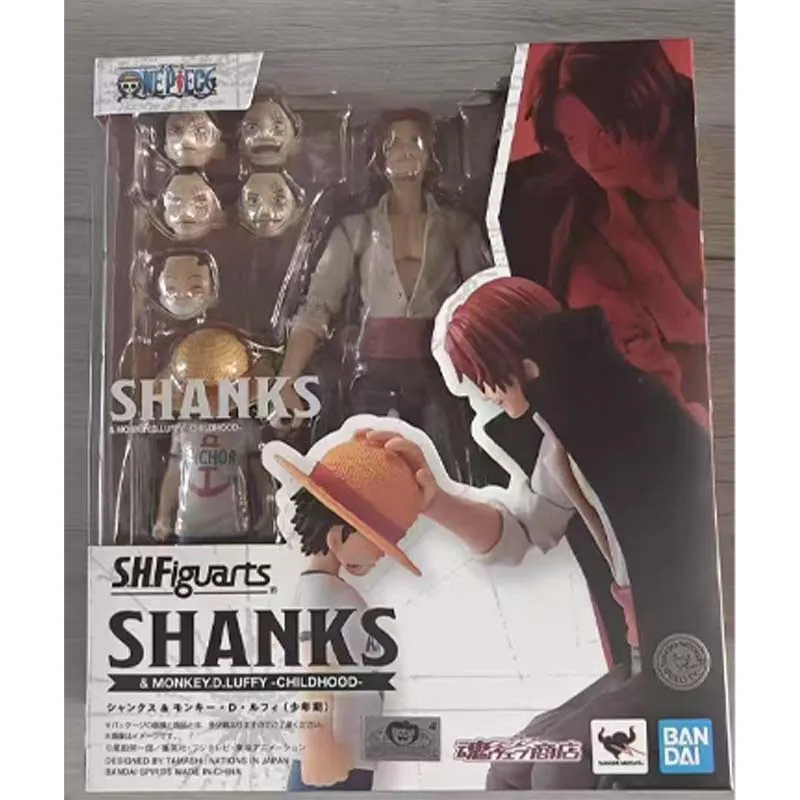 Фото Оригинальная коллекционная фигурка Bandai S.H.Figuarts Шанкс и Луффи в детстве из аниме One Piece, готовая модель, игрушка, рождественский подарок №2