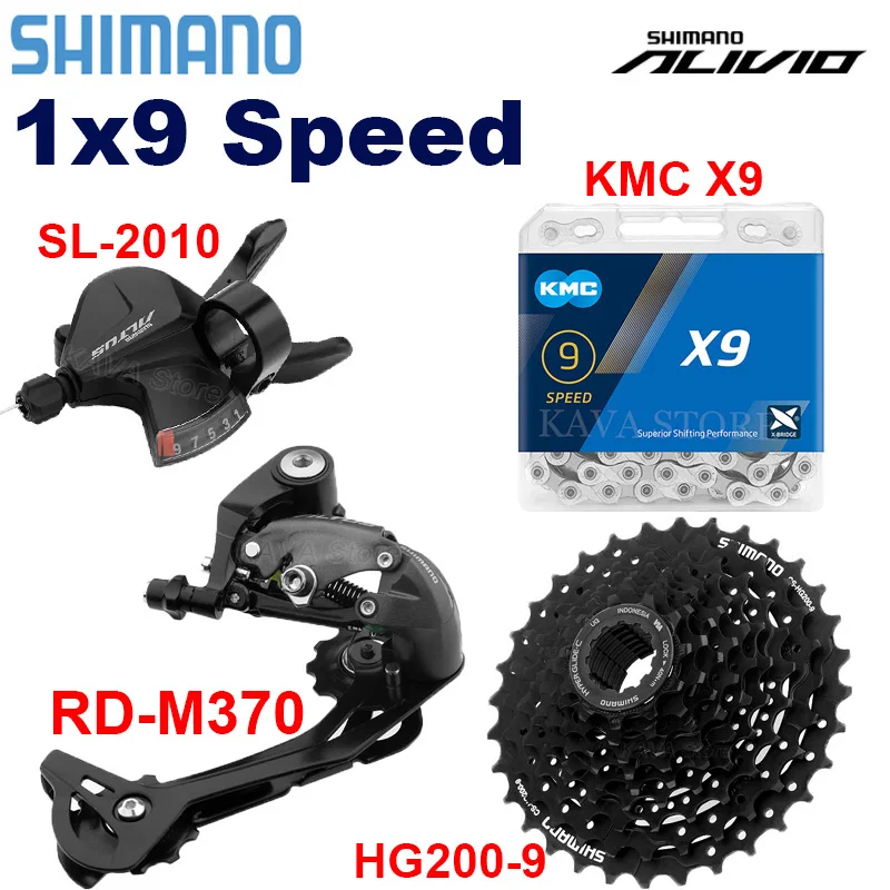 Shimano ALTUS M2010 M370 MTB 9S Groupset Shifter Derailleur Mountain Bike Gear Sets 9 Speed HG200-9 K7 HG53 X9 Chain 9V Bicycle