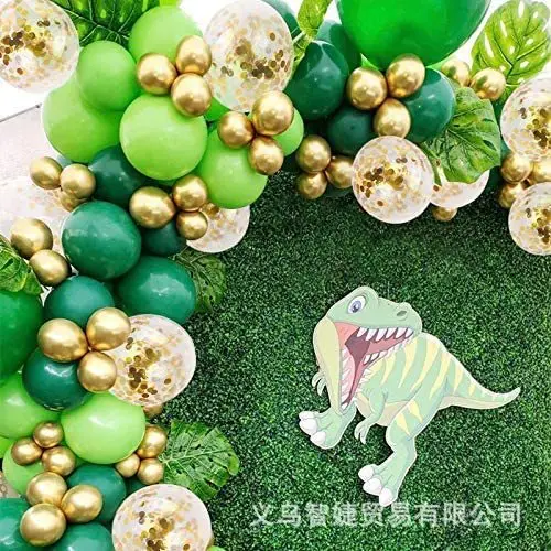 

Jungle Theme Balloons Green Gold Metal Balloon Garland Arch Birthday Balloons Decoration Party Balloons For Kids Baby Shower