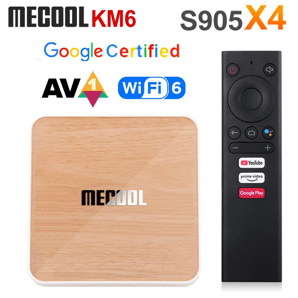 

Приставка Смарт-ТВ Mecool KM6 Deluxe Edition A TV Amlogic S905X4, Android 10, 4 ГБ, 64 ГБ, 32 ГБ, 2,4G/Φ, Wi-Fi, 4K, телевизионная приставка, Классическая, 2 ГБ, 16 ГБ