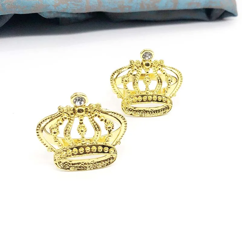 12 шт. кольца для салфеток в форме короны золотые держатели свадебного стола