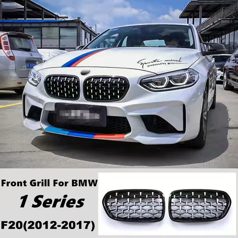 

Front Kidney Grille Diamond Grille For BMW New 1 Series F20 120 118 125 2016-2019 Meteor Style Front Bumper Grill Car Styling