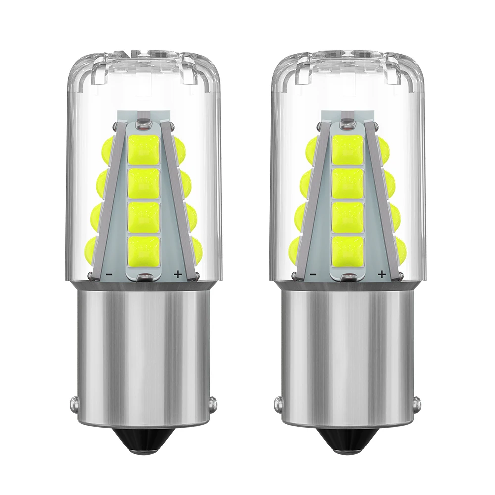 

2PCS 1156 BA15S P21W S25 7506 1157 P21/5W BAY15D 7528 LED Bulbs Super Bright 1000LM Replace for Car Reversing Light White Amber