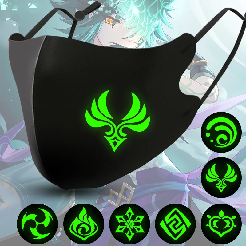 

Game Genshin Impact Cosplay Luminous Mask Costume Accessories Xiao Tartaglia Hu tao Venti Zhong li Klee Beelzebul Kamisato Ayaka