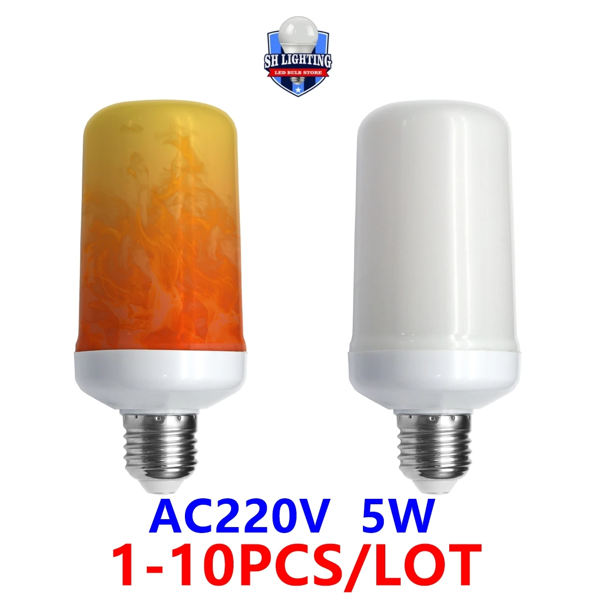 Светодиодная лампа с эффектом пламени 3 режима