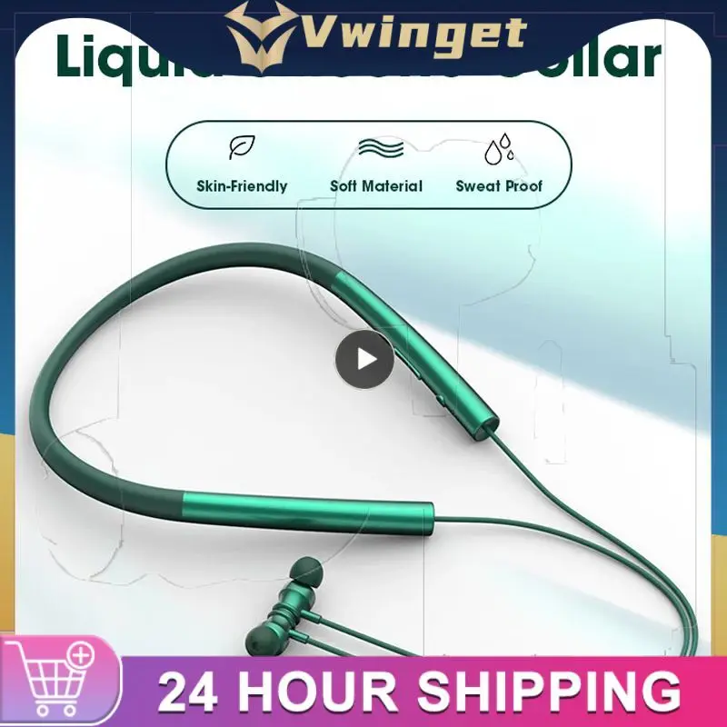 

Neck-hanging Wireless Headset Universal 5.0 Music Earplugs Hifi Stereo Sport Ear Headset Binaural Running With Mic