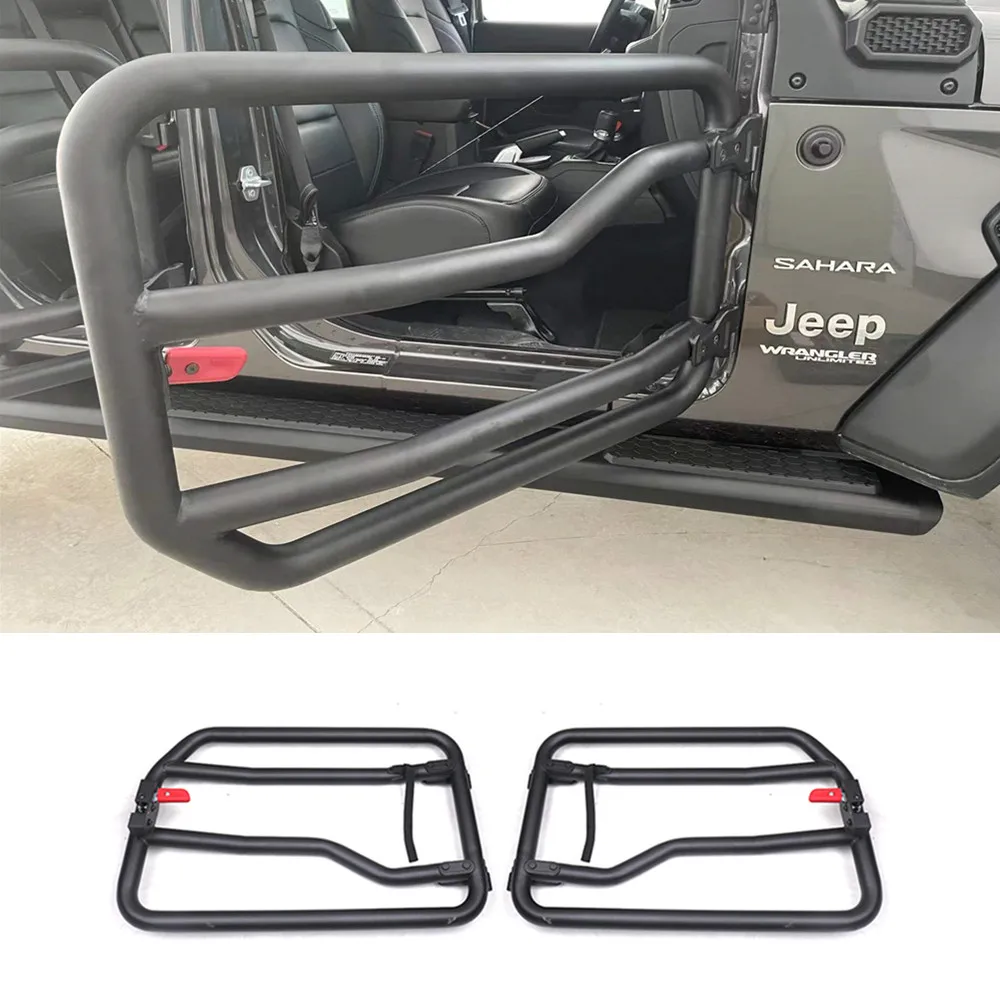 

2pcs black steel half tube doors 2 door for Jeep for wrangler JL 2018+ JL1161