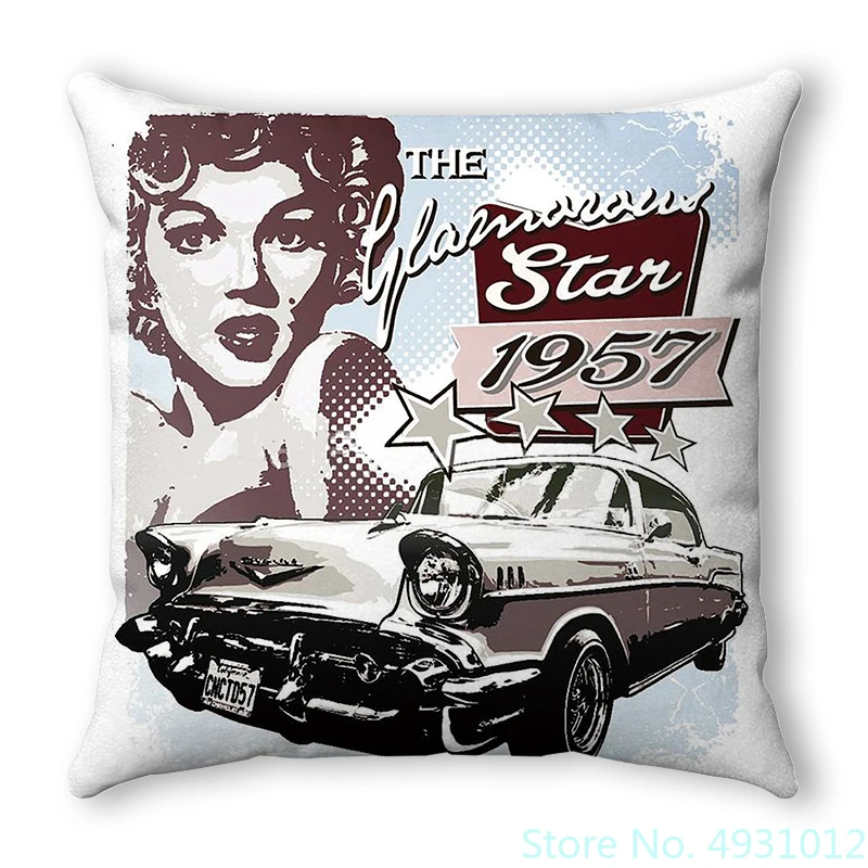 

1957 Звездные Женщины фильмы наружная наволочка телефон Обложка 45x45 см