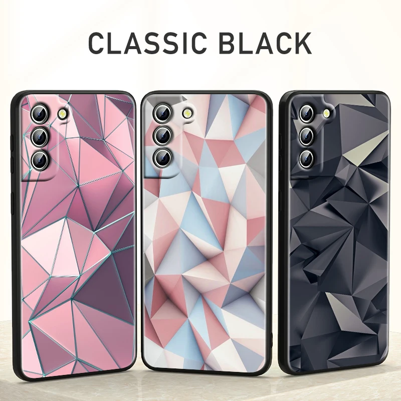 

Crystal Cool Diamond For Samsung Galaxy S22 S21 S20 FE Ultra S10 S9 S8 S7 S6 Plus 5G Soft Black Phone Coque Fundas
