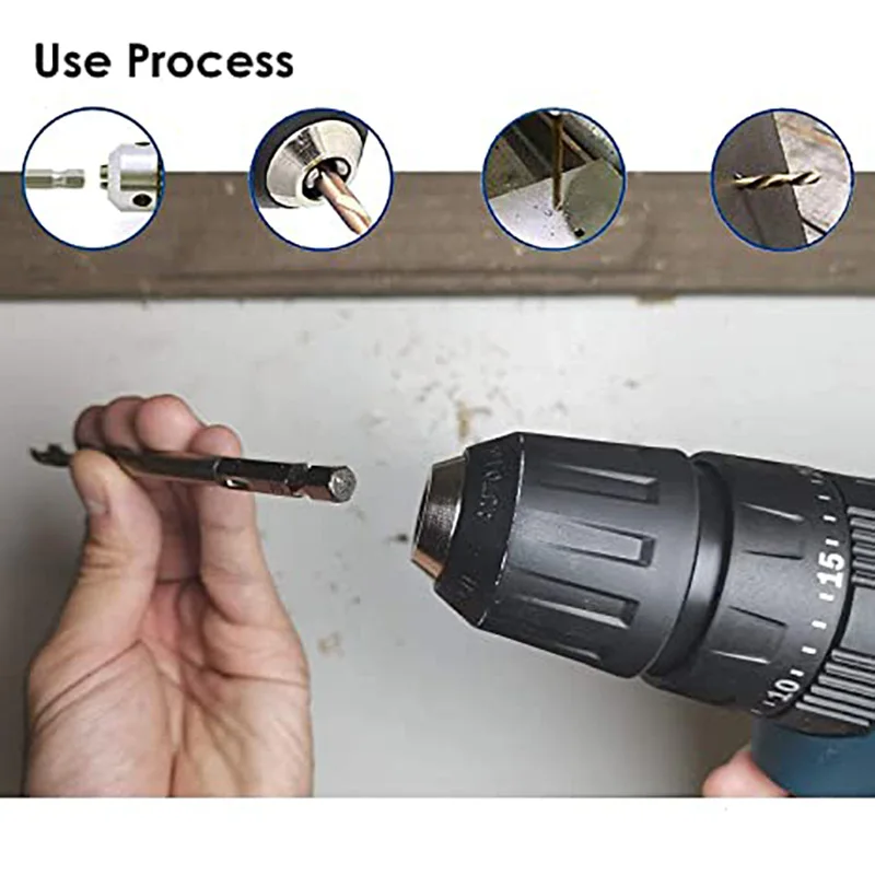 Сверло спиральное из высокопрочной стали с шестигранным хвостовиком 1/4 дюйма 2