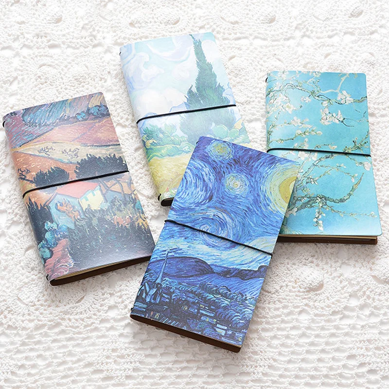 

Van Gogh блокнот, Еженедельный планировщик, журнал, скетчбук, путешественники, ведро, список ежедневных кавайных школьных канцелярских заведен...