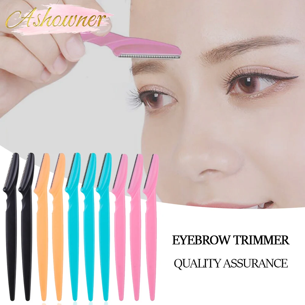 2/5Pcs Eyebrow Trimmer Blade Shaver Portable Face Razor Eye Brow Epilation Hair Removal Cutters Safety Razor Woman Makeup