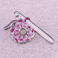 pastel wool crochet needle jewelry gift pin wrap garfashionable creative cartoon brooch lovely enamel badge clothing accessories