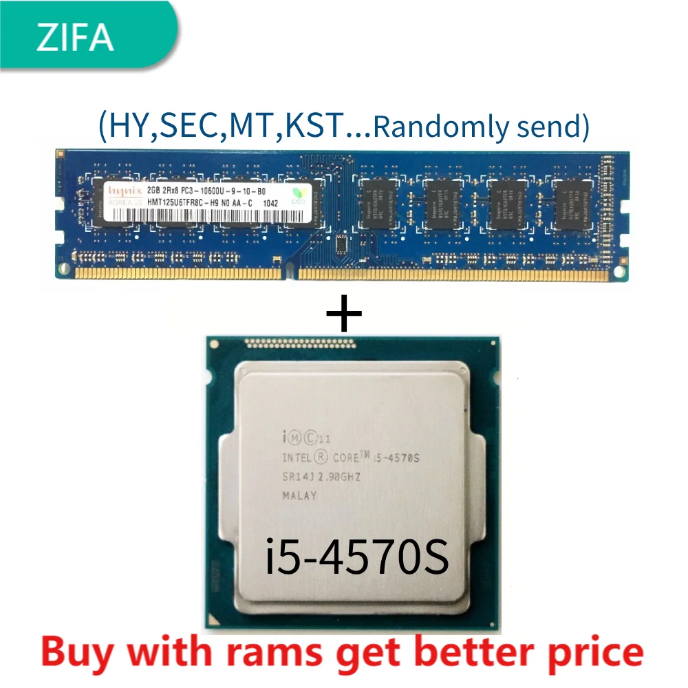 

DDR3 2G 1333Mhz with i5-4570S CPU Processor 2.9GHz 6M Cache LGA 1156 i5-4570S CPU