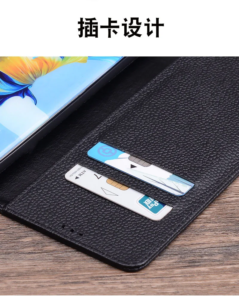 Hot Luxury Genuine Real Leather Wallet Phone Cases For Xiaomi Redmi Note 10 Note10 Pro Phone Bag Card Slot Pocket