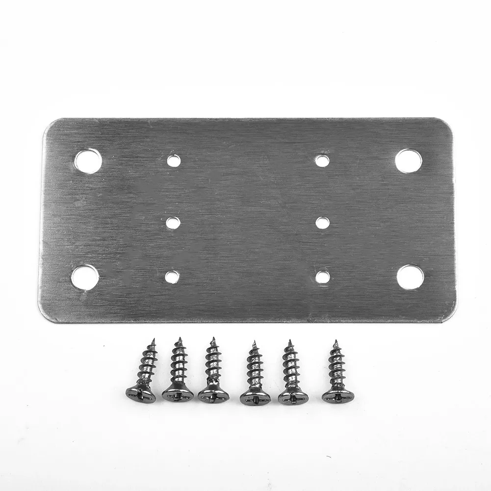 

1/4/10Pcs Service Hinge Panel For Cabinet Furniture Hardware Kit Plate Stainless Steel Table Thickened 9*4.6cm