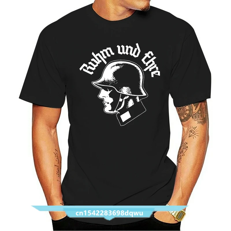 

Men T Shirt Ruhm Und Ehre Wehrmacht WW2 Deutschland Reichsadler Neu Schwarz Tee Shirt Graphic Women