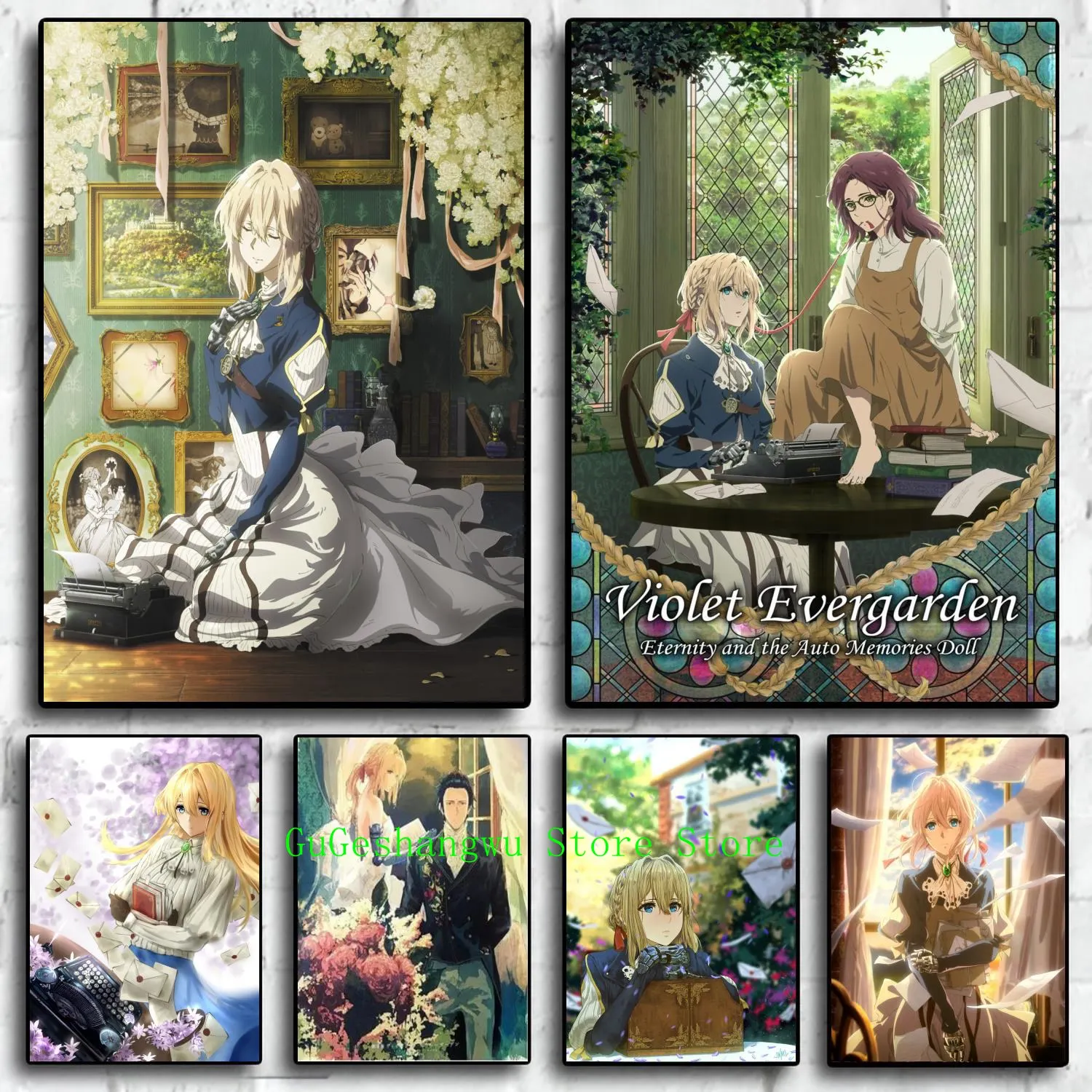 

the movie violet evergarden cartoon Canvas Art Poster and Wall Art Picture Print Modern Family bedroom Decor Posters