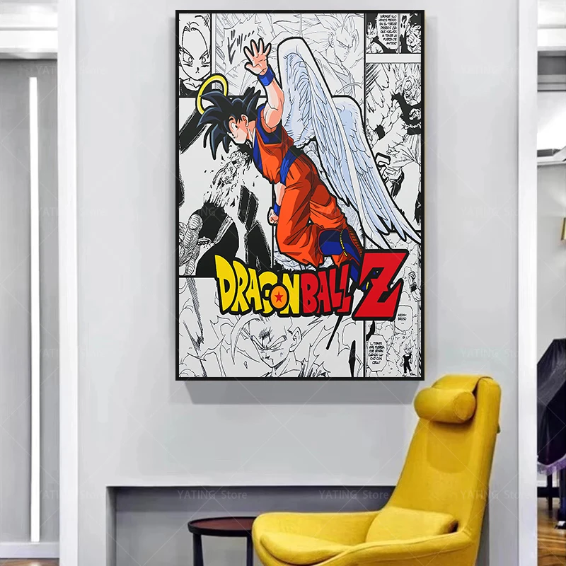 

Japanese Anime Dragon Ball Canvas Painting Anime Character Goku Poster Print Wall Art Picture Modern Home Bedroom Decoration Mur