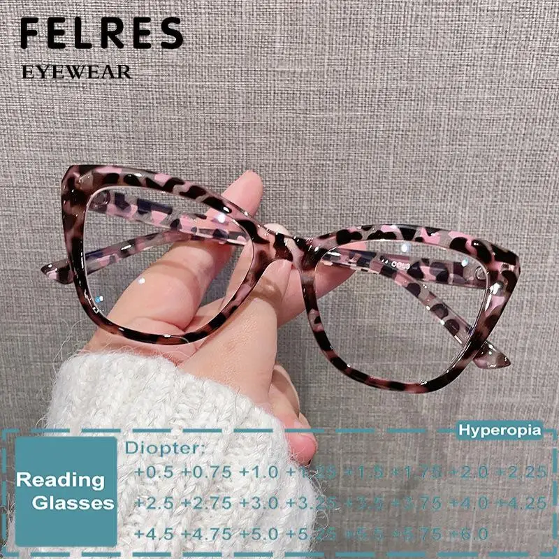 Ретро-очки для чтения с защитой от синего света элегантные леопардовые очки