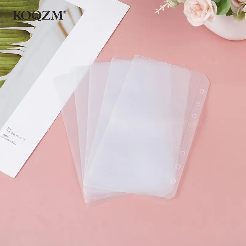 

5PCS Binder Pockets A5 A6 A7 Binder Folders for Notebook Binder Transparent Document Filing Bags Notebook Binder