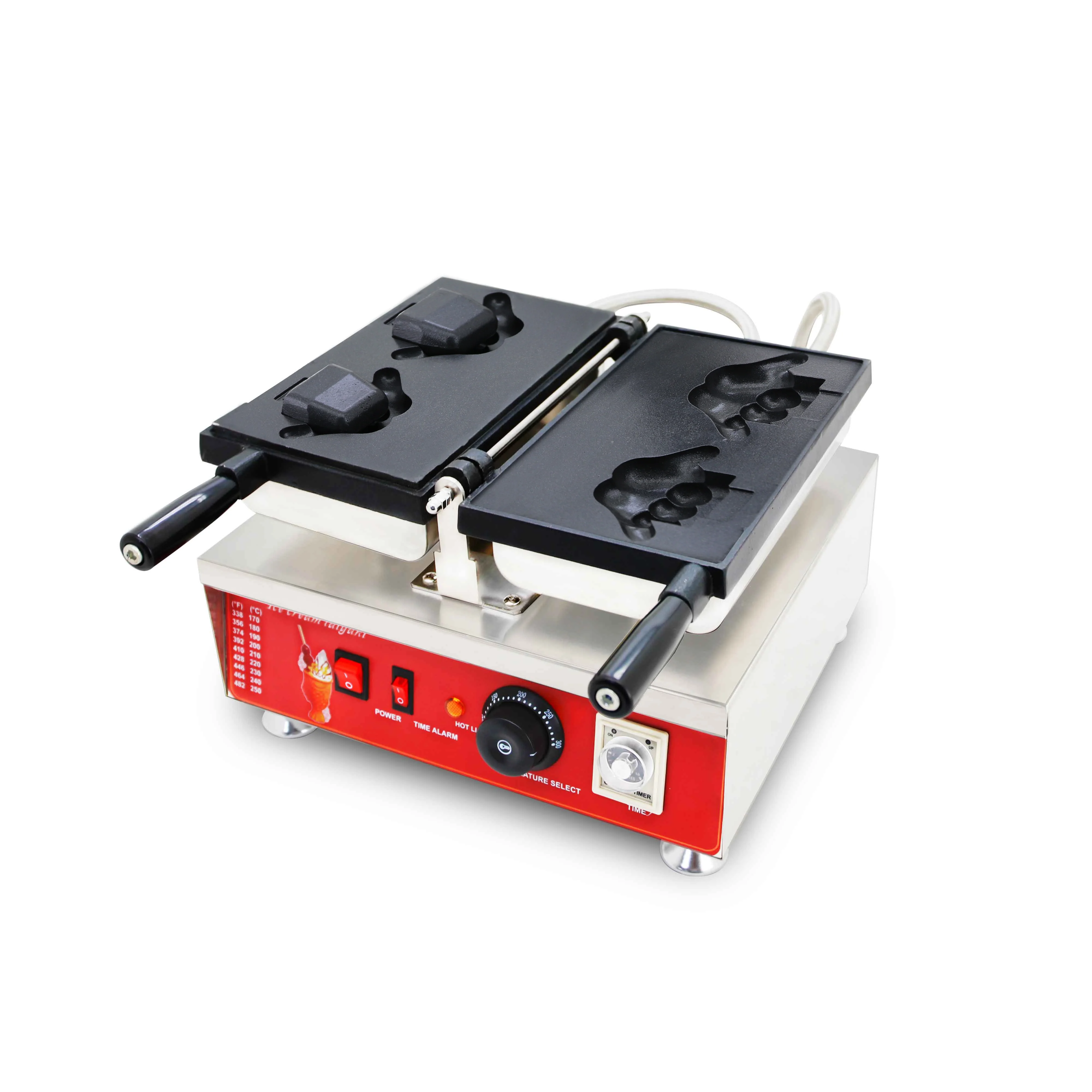 

commercial snack food peace Fingers mini waffle maker ice cream cone maker taiyaki making machine