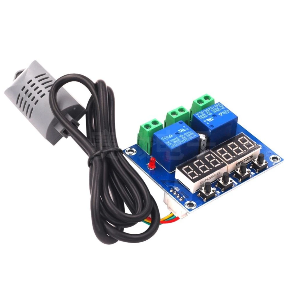 

XH-M452 DC 12V LED Digital Thermostat Temperature Humidity Control Thermometer Hygrometer Controller Relay Module AM2301 Probe