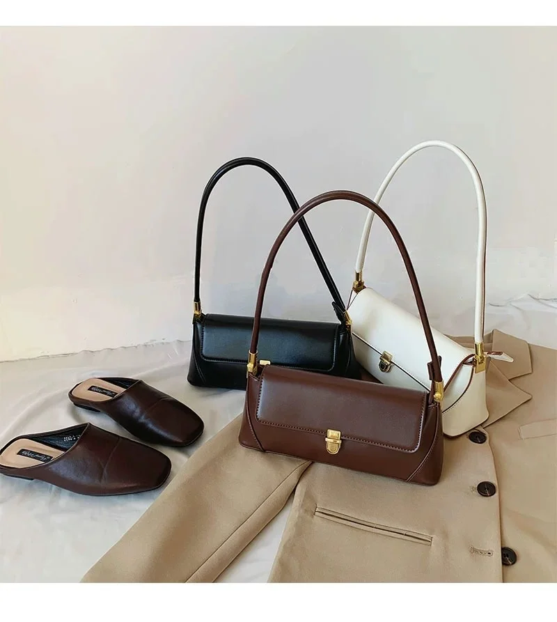 Bag women 2022 new leather shoulder bag advanced stick bag niche Design Portable women's bag underarm bag