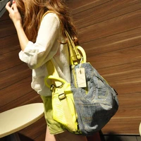 2022 new premium double shoulder bag women large capacity fashion denim bag single shoulder messenger bag traveling backpack