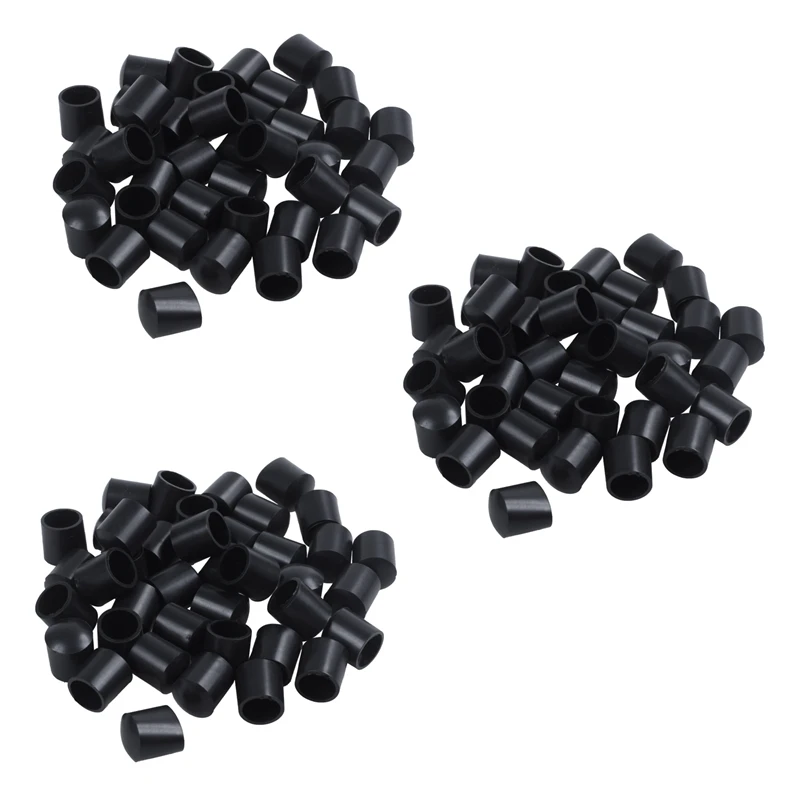 

Резиновые колпачки 120 шт., черные резиновые концы трубки, 10 мм круглые