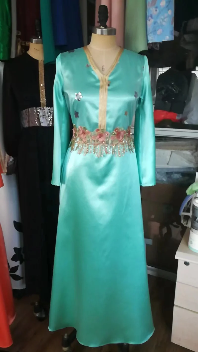 Caftan Marocain Abaya Dubai Turkey Kaftan Muslim Party Long Dress Elegant African Evening Dresses for Women Robe Djellaba Femme