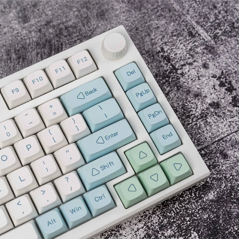 

Клавиатура Механическая с 133 клавишами PBT Dye Sub XDA, Минималистичная зеленая, ледяная, Мятная, для Mx Switch, с макет 68/87/96/104/108
